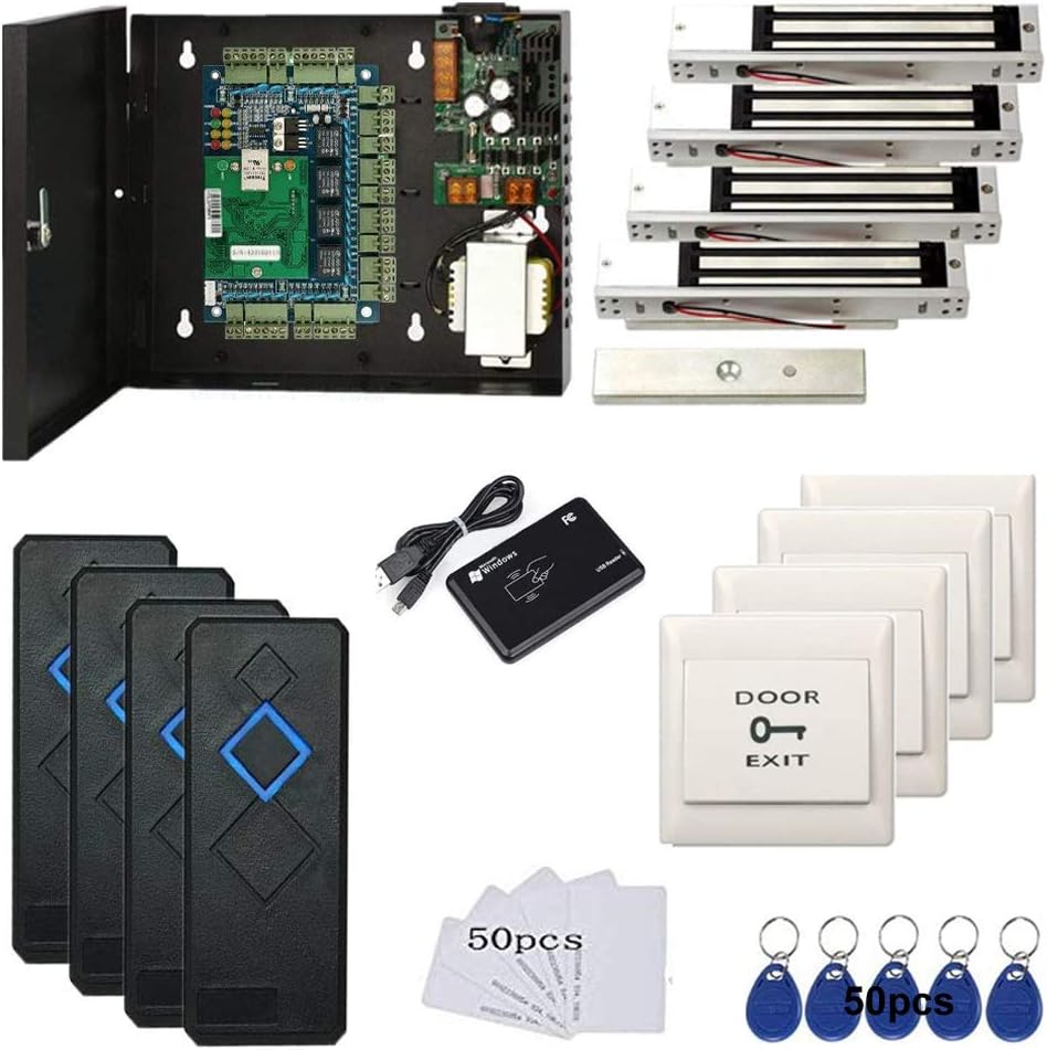 4 Door Access Control System Kit w/ Maglocks