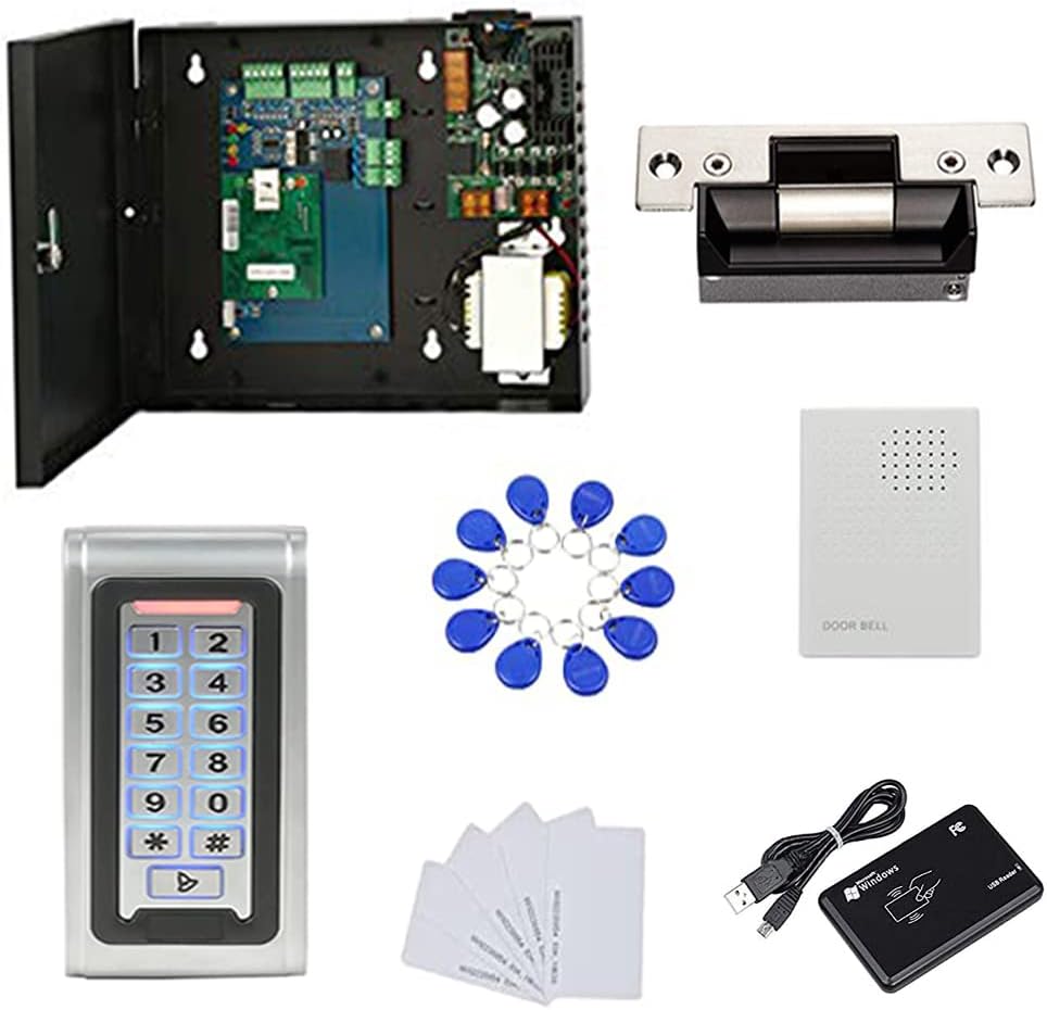 Single Door Access Control System Kit w/ Electric Strike and Keypad